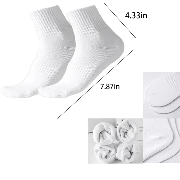 Ankle Quarter Running Athletic Solid Color Cotton Socks