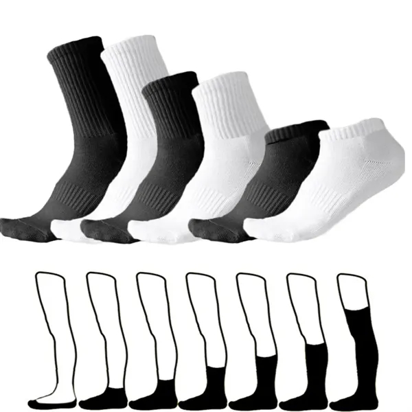 Ankle Quarter Running Athletic Solid Color Cotton Socks