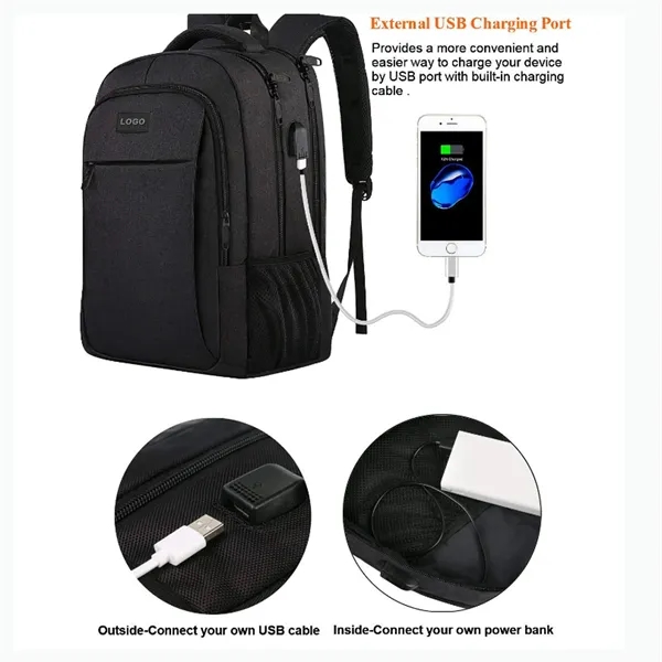 Multi-Functional High Tech Bag Laptop Backpack - Multi-Functional High Tech Bag Laptop Backpack - Image 1 of 8