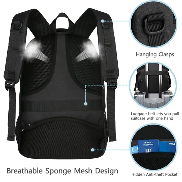 Multi-Functional High Tech Bag Laptop Backpack - Multi-Functional High Tech Bag Laptop Backpack - Image 3 of 8