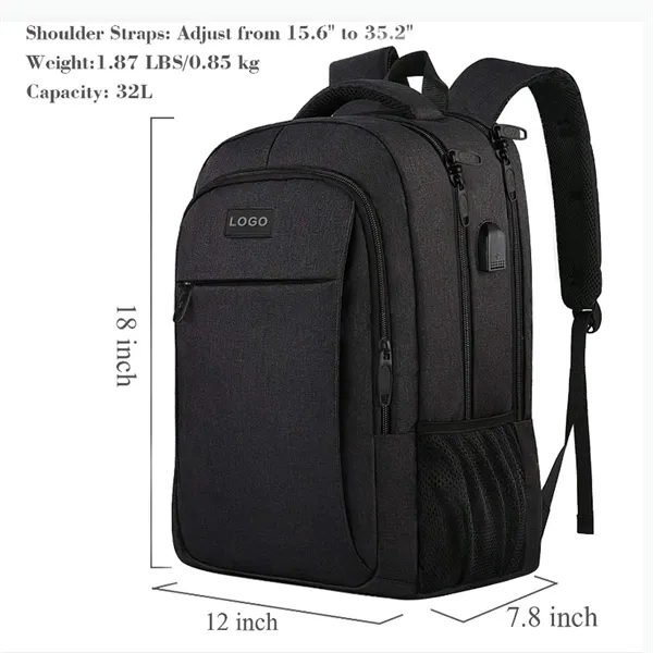 Multi-Functional High Tech Bag Laptop Backpack - Multi-Functional High Tech Bag Laptop Backpack - Image 4 of 8