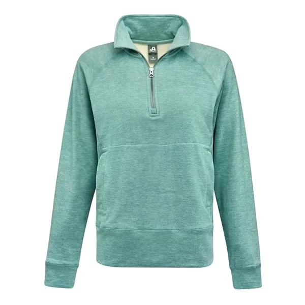J. America Women's Electric Fleece Quarter-Zip Sweatshirt - J. America Women's Electric Fleece Quarter-Zip Sweatshirt - Image 1 of 8