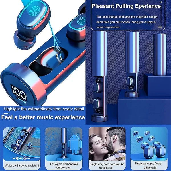 Touch Control Mini Wireless Headphone With LED Light - Touch Control Mini Wireless Headphone With LED Light - Image 1 of 4