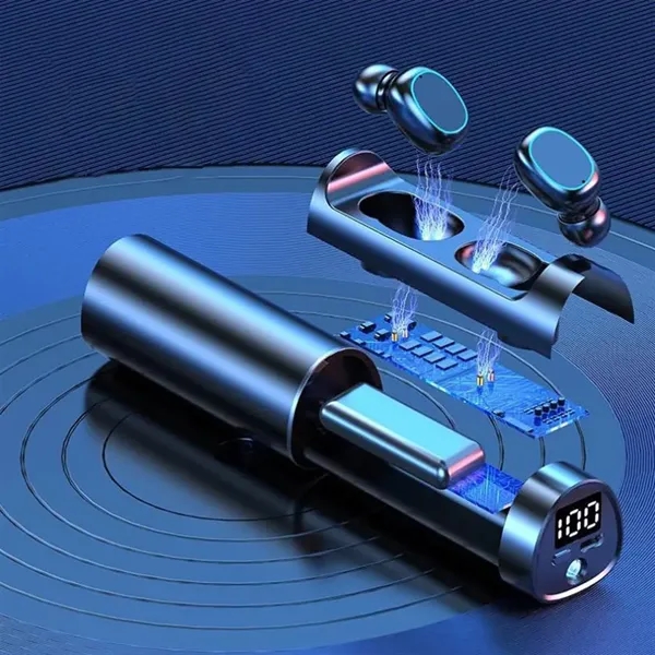 Touch Control Mini Wireless Headphone With LED Light - Touch Control Mini Wireless Headphone With LED Light - Image 3 of 4