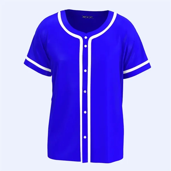 Full Button Baseball Jersey with Piping - Full Button Baseball Jersey with Piping - Image 0 of 0