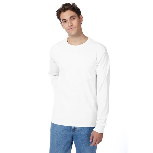 Hanes Men's Authentic-T Long-Sleeve Pocket T-Shirt - Hanes Men's Authentic-T Long-Sleeve Pocket T-Shirt - Image 0 of 68