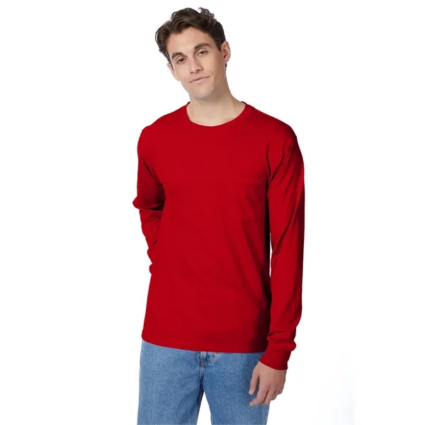 Hanes Men's Authentic-T Long-Sleeve Pocket T-Shirt - Hanes Men's Authentic-T Long-Sleeve Pocket T-Shirt - Image 6 of 68