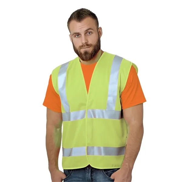 Bayside Unisex USA Made Class 2 ANSI High Vis Economy Saf... - Bayside Unisex USA Made Class 2 ANSI High Vis Economy Saf... - Image 0 of 1