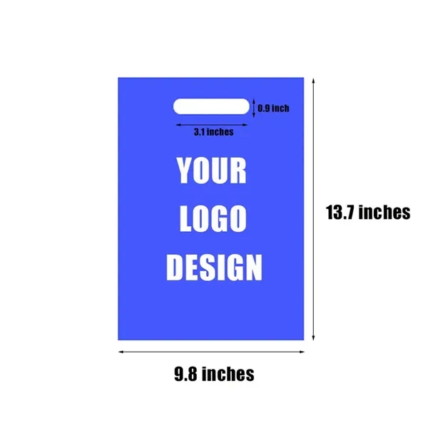 Recyclable Die Cut Handle Plastic Bag - 13" x 9" - Recyclable Die Cut Handle Plastic Bag - 13" x 9" - Image 1 of 3