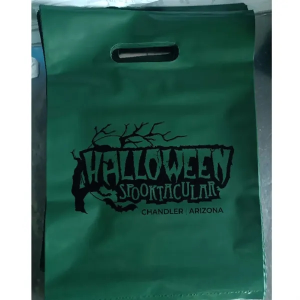 Recyclable Die Cut Handle Plastic Bag - 13" x 9" - Recyclable Die Cut Handle Plastic Bag - 13" x 9" - Image 2 of 3