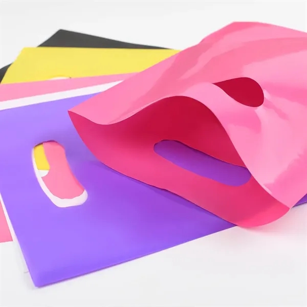 Recyclable Die Cut Handle Plastic Bag - 13" x 9" - Recyclable Die Cut Handle Plastic Bag - 13" x 9" - Image 3 of 3