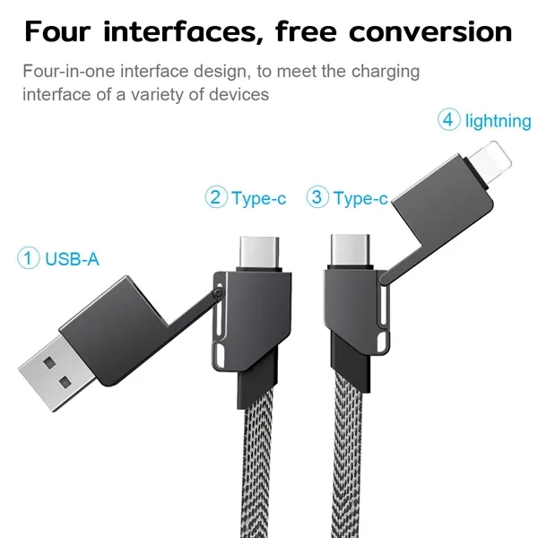 4-In-1 Data Cable Portable Key Chain Pd60W - 4-In-1 Data Cable Portable Key Chain Pd60W - Image 1 of 4