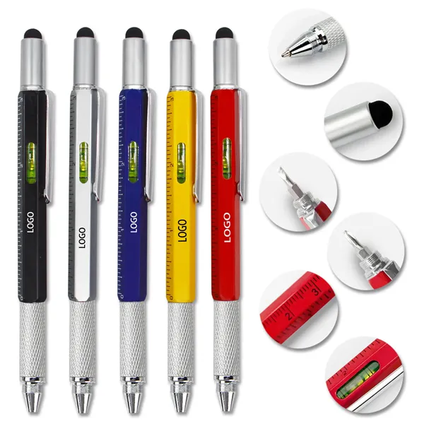 6 in 1 Multifunctional Metal Ballpoint Pen - 6 in 1 Multifunctional Metal Ballpoint Pen - Image 0 of 3