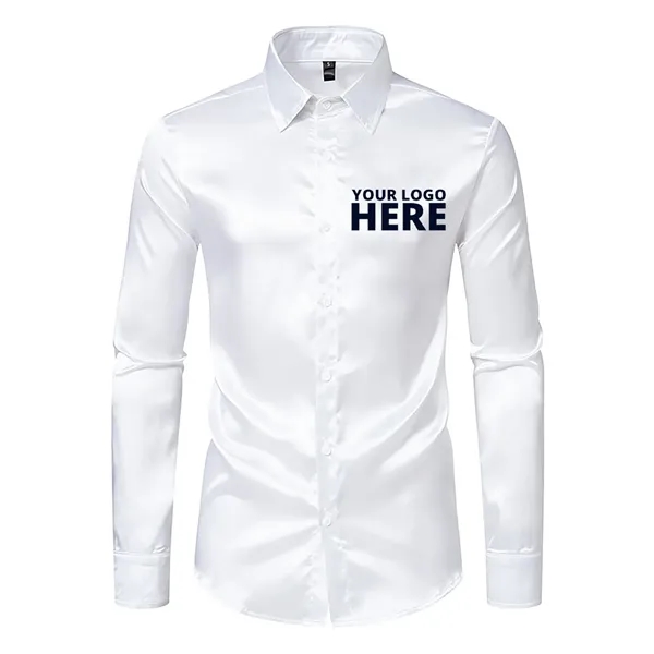 Men Solid Color Gorgeous Long Sleeve Shirt - Men Solid Color Gorgeous Long Sleeve Shirt - Image 0 of 6