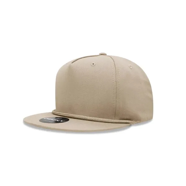 Decky 5 Panel High Profile Structured Cotton Blend Rope Hat - Decky 5 Panel High Profile Structured Cotton Blend Rope Hat - Image 3 of 6