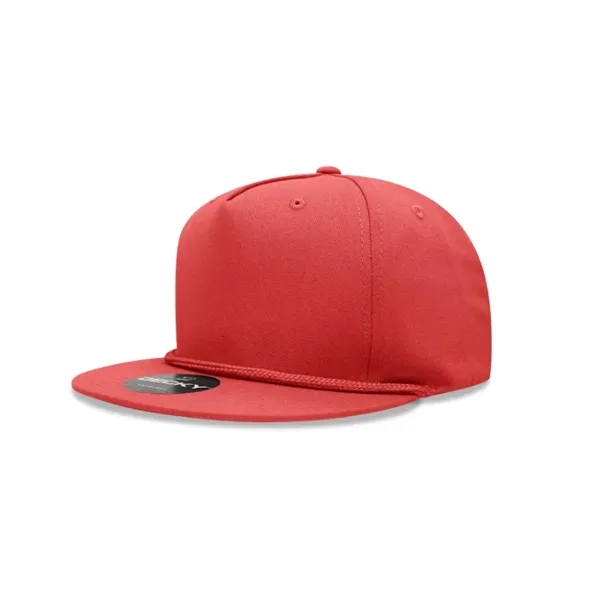 Decky 5 Panel High Profile Structured Cotton Blend Rope Hat - Decky 5 Panel High Profile Structured Cotton Blend Rope Hat - Image 5 of 6
