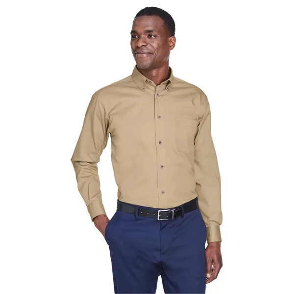 Harriton Men's Easy Blend™ Long-Sleeve Twill Shirt with S... - Harriton Men's Easy Blend™ Long-Sleeve Twill Shirt with S... - Image 82 of 135