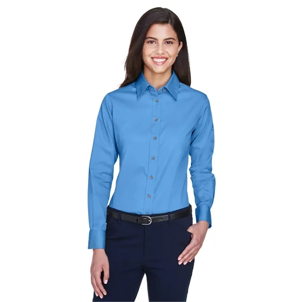 Harriton Ladies' Easy Blend™ Long-Sleeve Twill Shirt with... - Harriton Ladies' Easy Blend™ Long-Sleeve Twill Shirt with... - Image 65 of 146