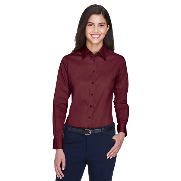 Harriton Ladies' Easy Blend™ Long-Sleeve Twill Shirt with... - Harriton Ladies' Easy Blend™ Long-Sleeve Twill Shirt with... - Image 90 of 146