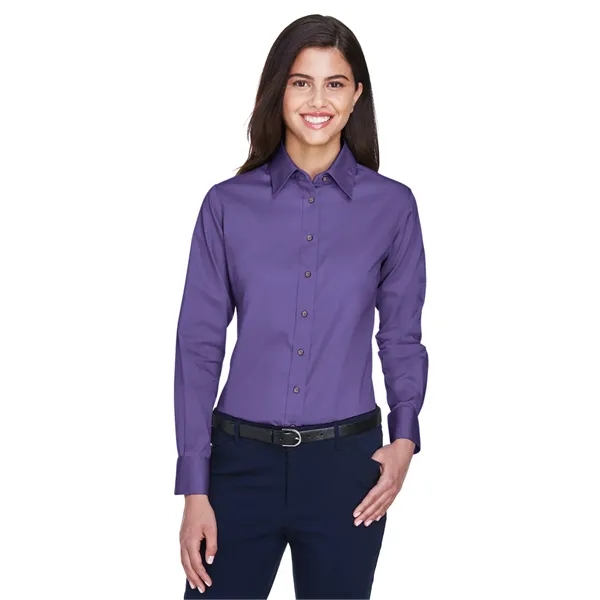 Harriton Ladies' Easy Blend™ Long-Sleeve Twill Shirt with... - Harriton Ladies' Easy Blend™ Long-Sleeve Twill Shirt with... - Image 92 of 146