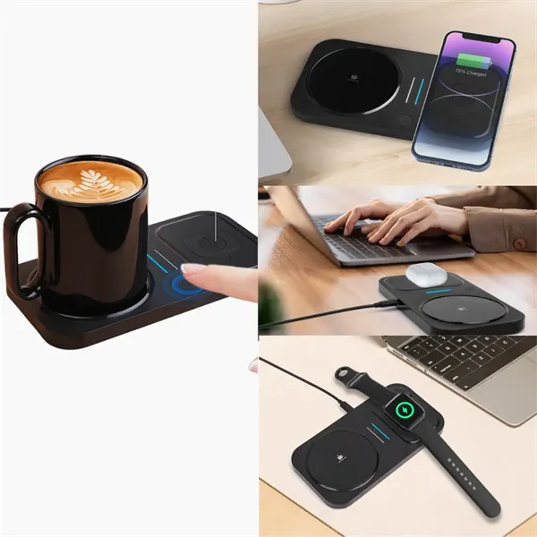 Mug Warmer + 3-1 Wireless Charger + PD Wall Adapter - Mug Warmer + 3-1 Wireless Charger + PD Wall Adapter - Image 0 of 13
