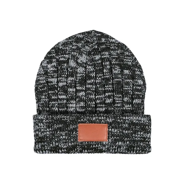 Leeman Heathered Knit Cuffed Rib Beanie - Leeman Heathered Knit Cuffed Rib Beanie - Image 3 of 3