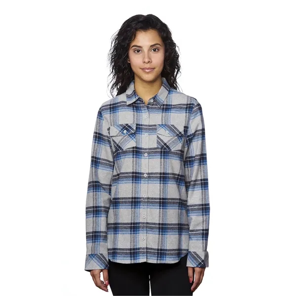 Burnside Ladies' Plaid Boyfriend Flannel Shirt - Burnside Ladies' Plaid Boyfriend Flannel Shirt - Image 38 of 51