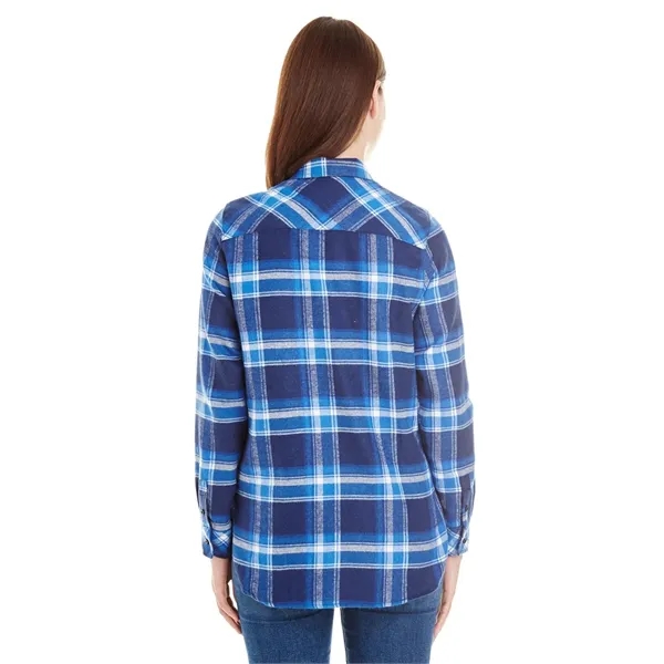 Burnside Ladies' Plaid Boyfriend Flannel Shirt - Burnside Ladies' Plaid Boyfriend Flannel Shirt - Image 48 of 51