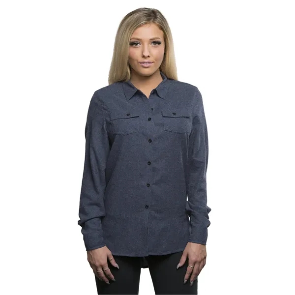 Burnside Ladies' Solid Flannel Shirt - Burnside Ladies' Solid Flannel Shirt - Image 18 of 23