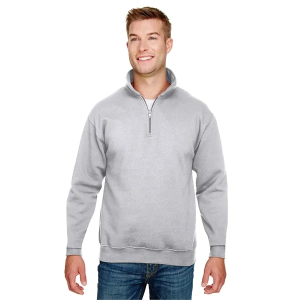 Bayside Unisex USA Made Quarter-Zip Pullover Sweatshirt - Bayside Unisex USA Made Quarter-Zip Pullover Sweatshirt - Image 31 of 42