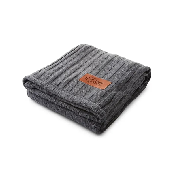 Leeman Cable Knit Sherpa Throw - Leeman Cable Knit Sherpa Throw - Image 0 of 9
