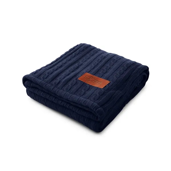 Leeman Cable Knit Sherpa Throw - Leeman Cable Knit Sherpa Throw - Image 6 of 9