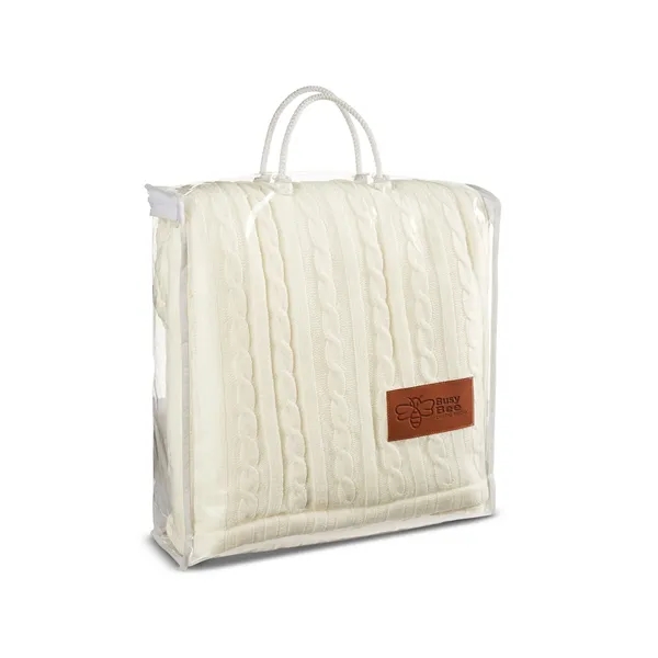 Leeman Cable Knit Sherpa Throw - Leeman Cable Knit Sherpa Throw - Image 9 of 9