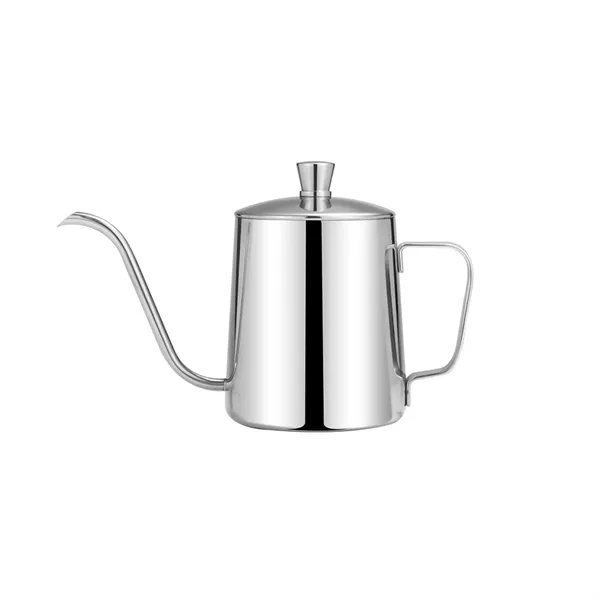 350ml Stainless Gooseneck Pour Over Coffee Kettles Tea Pots - 350ml Stainless Gooseneck Pour Over Coffee Kettles Tea Pots - Image 1 of 3