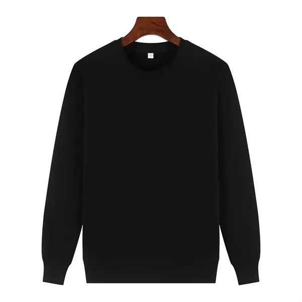Unisex Round Neck Long Sleeve Pullover Top - Unisex Round Neck Long Sleeve Pullover Top - Image 3 of 7