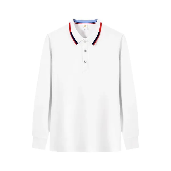 Unisex Long Sleeve Polo Shirt - Unisex Long Sleeve Polo Shirt - Image 2 of 6