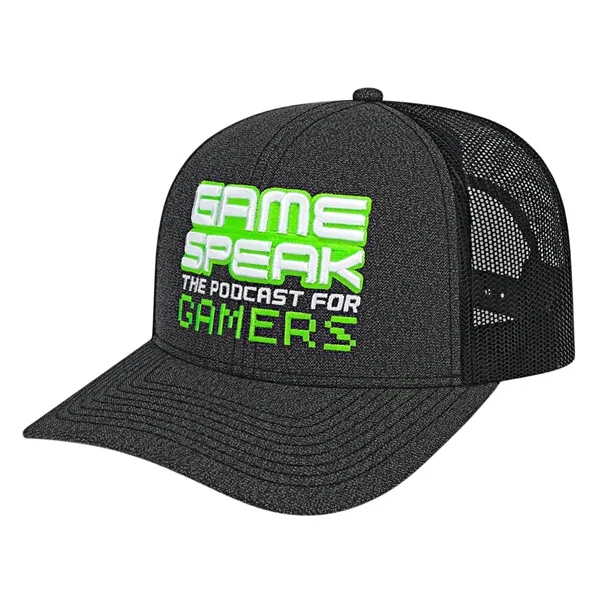 Premium Melange Trucker Mesh Back Cap - Premium Melange Trucker Mesh Back Cap - Image 0 of 5