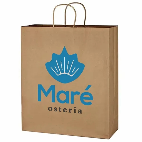 Custom Kraft Brown Paper Bag - Custom Kraft Brown Paper Bag - Image 3 of 7