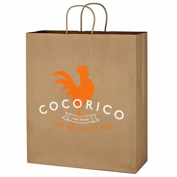 Custom Kraft Brown Paper Bag - Custom Kraft Brown Paper Bag - Image 4 of 7