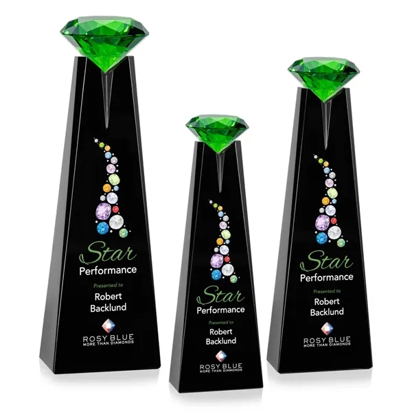 Alicia Gemstone VividPrint™ Award - Black/Emerald - Alicia Gemstone VividPrint™ Award - Black/Emerald - Image 0 of 6