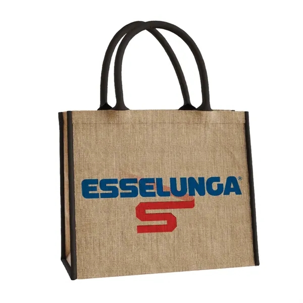 Custom Large Jute Tote - Custom Large Jute Tote - Image 2 of 6