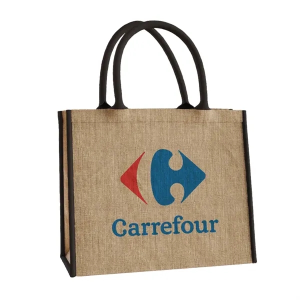 Custom Large Jute Tote - Custom Large Jute Tote - Image 3 of 6