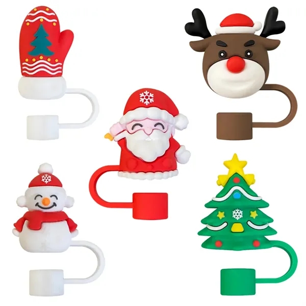 Christmas Straw Toppers - Christmas Straw Toppers - Image 1 of 6