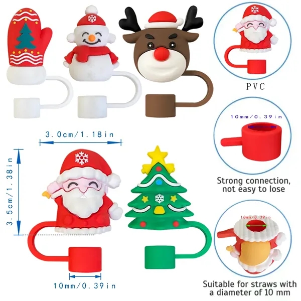 Christmas Straw Toppers - Christmas Straw Toppers - Image 5 of 6