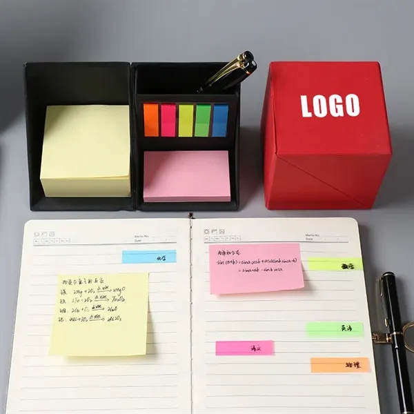 Multicolor Sticky Notes Set with Pencil Case - Multicolor Sticky Notes Set with Pencil Case - Image 1 of 1
