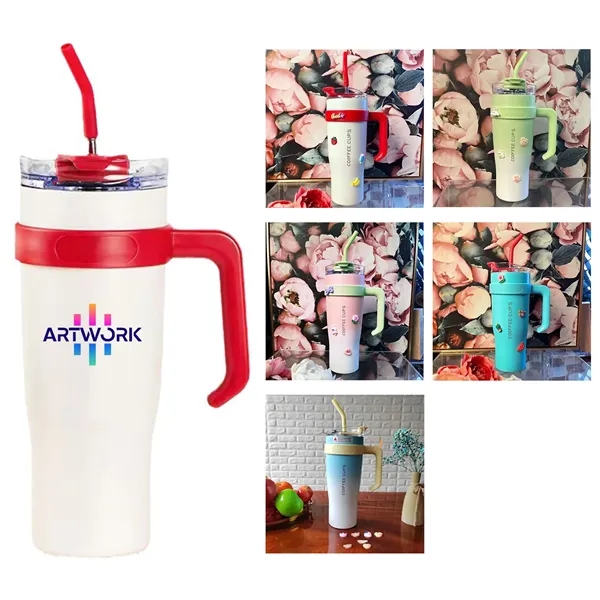 40oz Vacuum Thermos Travel Car Coffee Mug - 40oz Vacuum Thermos Travel Car Coffee Mug - Image 0 of 2
