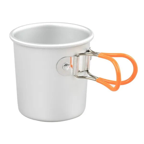 5oz Metal Camping Mug with Foldable Handles - 5oz Metal Camping Mug with Foldable Handles - Image 2 of 4