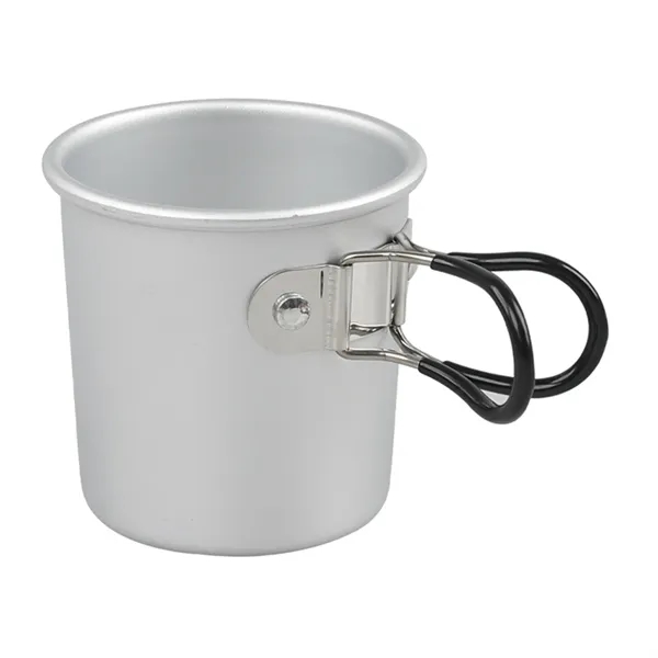 5oz Metal Camping Mug with Foldable Handles - 5oz Metal Camping Mug with Foldable Handles - Image 3 of 4