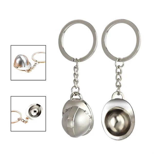 3D Metal Hard Helmet Construction Safety Hat Keychain - 3D Metal Hard Helmet Construction Safety Hat Keychain - Image 0 of 1