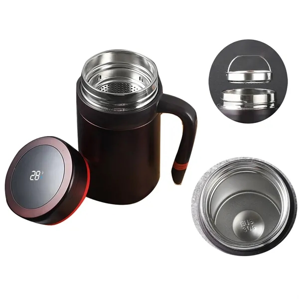 Stainless Temperature Display Healthy Smart Mug with Lid - Stainless Temperature Display Healthy Smart Mug with Lid - Image 1 of 2